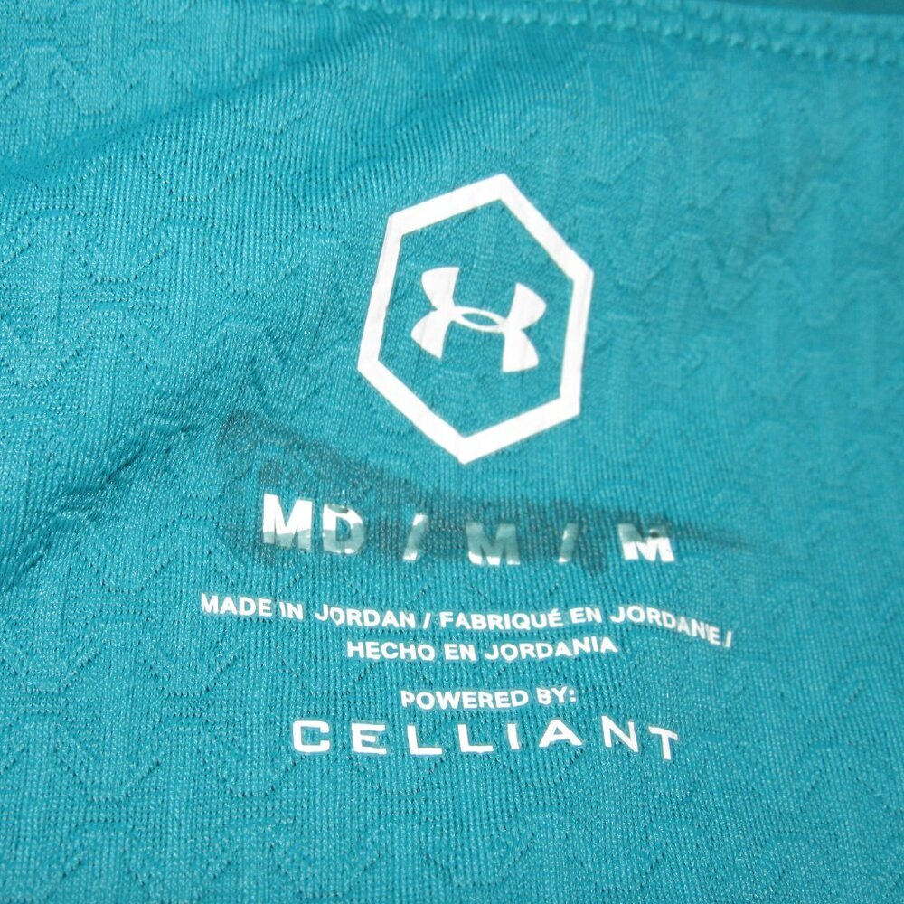Under Armour UA Rush Teal High-Rise Performance Leggings Athleisure Chic Size M - Picture 7 of 7